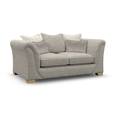 Milldale 2 Seater Pillow Back Sofa in Milo Mink Fabric with Linen Scatters