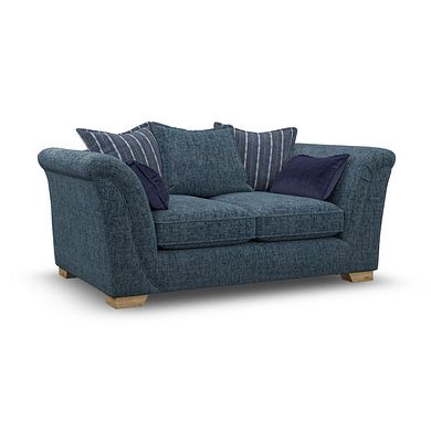 Milldale 2 Seater Pillow Back Sofa in  Milo Navy Fabric with Navy Scatters