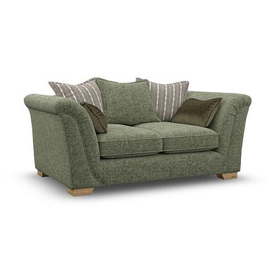 Milldale 2 Seater Pillow Back Sofa in Milo Olive Fabric with Earth Scatters