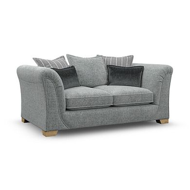 Milldale 2 Seater Pillow Back Sofa in Milo Pewter Fabric with Grey Scatters