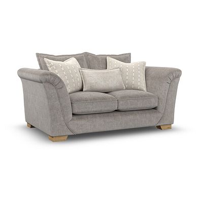 Milldale 2 Seater Sofa in Garda Acier Fabric with Linen Scatters