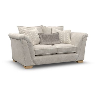 Milldale 2 Seater Sofa in Milo Cream Fabric with Linen Scatters