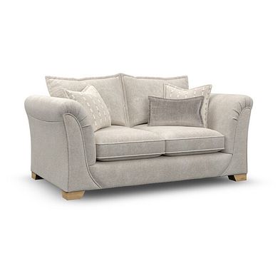 Milldale 2 Seater Sofa in Milo Cream Fabric with Linen Scatters