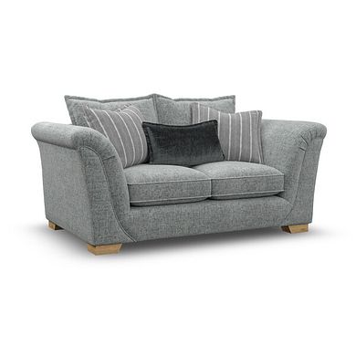 Milldale 2 Seater Sofa in Milo Pewter Fabric with Grey Scatters