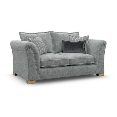 Milldale 2 Seater Sofa in Milo Pewter Fabric with Grey Scatters