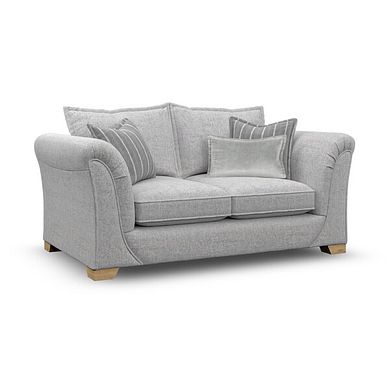 Milldale 2 Seater Sofa in Milo Silver Fabric with Grey Scatters