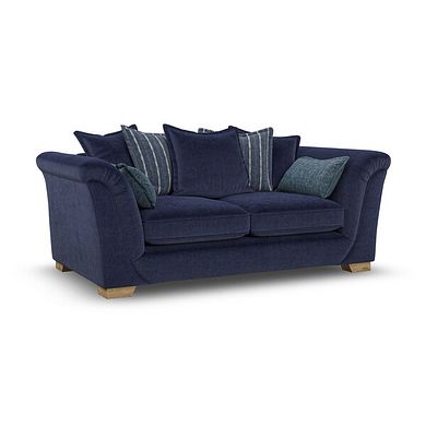 Milldale 3 Seater Pillow Back Sofa in Garda Atomic Fabric with Navy Scatters