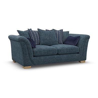 Milldale 3 Seater Pillow Back Sofa in  Milo Navy Fabric with Navy Scatters