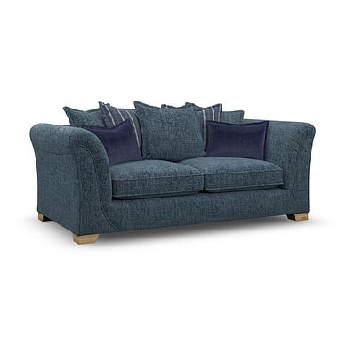 Milldale 3 Seater Pillow Back Sofa in  Milo Navy Fabric with Navy Scatters