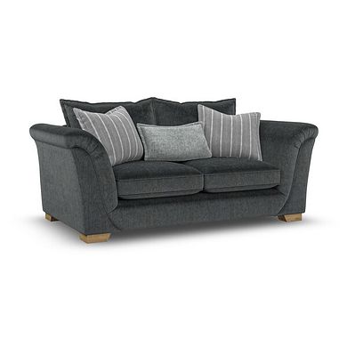 Milldale 3 Seater Sofa in Garda Carbon Fabric with Grey Scatters