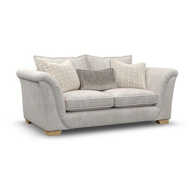 Milldale 3 Seater Sofa in  Milo Ivory Fabric with Linen Scatters
