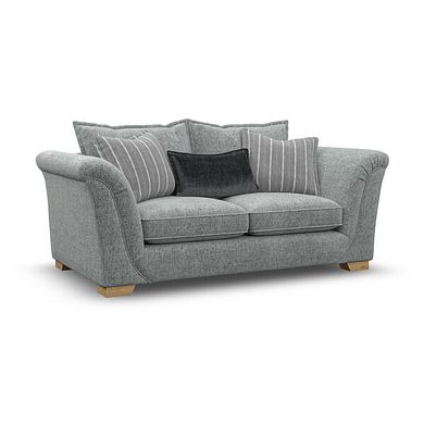 Milldale 3 Seater Sofa in Milo Pewter Fabric with Grey Scatters