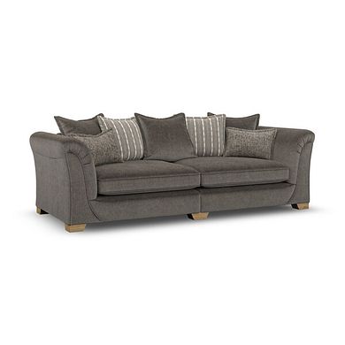 Milldale 4 Seater Pillow Back Sofa in Garda Moody Fabric with Earth Scatters