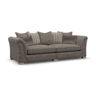 Milldale 4 Seater Pillow Back Sofa in  Milo Mocha Fabric with Earth Scatters