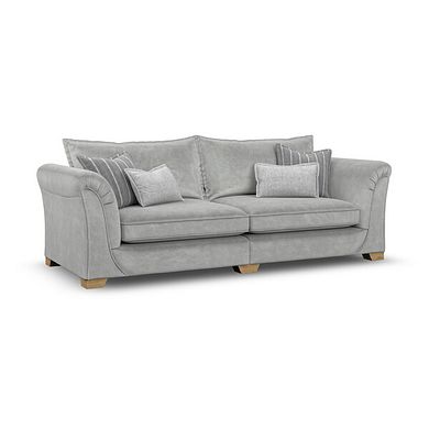 Milldale 4 Seater Sofa in Garda Showers Fabric with Grey Scatters