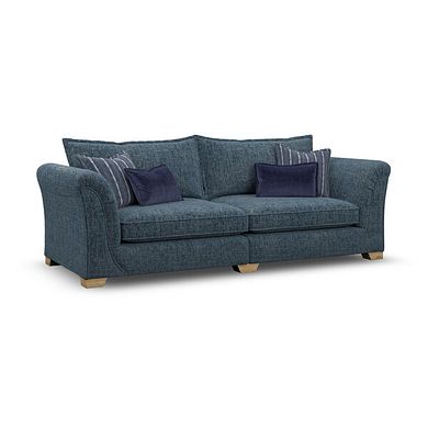 Milldale 4 Seater Sofa in  Milo Navy Fabric with Navy Scatters