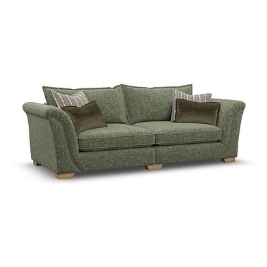 Milldale 4 Seater Sofa in Milo Olive Fabric with Earth Scatters