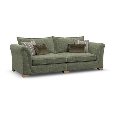 Milldale 4 Seater Sofa in Milo Olive Fabric with Earth Scatters