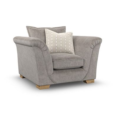 Milldale Armchair in Garda Acier Fabric with Linen Scatters