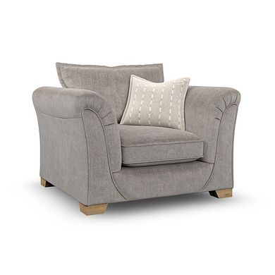 Milldale Armchair in Garda Acier Fabric with Linen Scatters