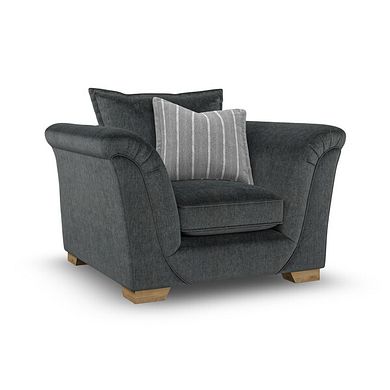 Milldale Armchair in Garda Carbon Fabric with Grey Scatters