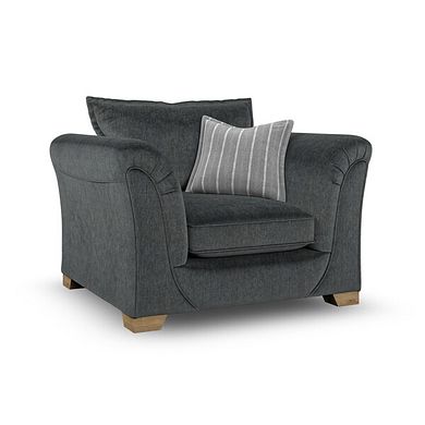 Milldale Armchair in Garda Carbon Fabric with Grey Scatters