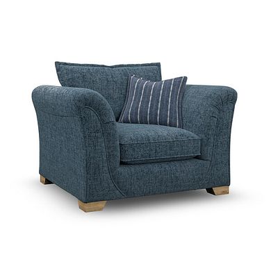 Milldale Armchair in  Milo Navy Fabric with Navy Scatters