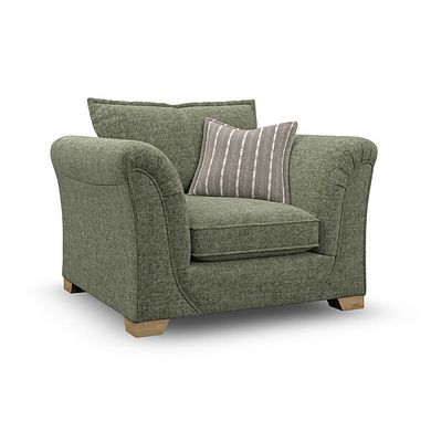 Milldale Armchair in Milo Olive Fabric with Earth Scatters