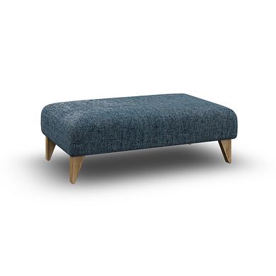 Milldale Footstool in  Milo Navy Fabric