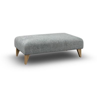 Milldale Footstool in Milo Pewter Fabric
