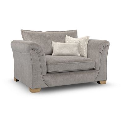 Milldale Loveseat in Garda Acier Fabric with Linen Scatters