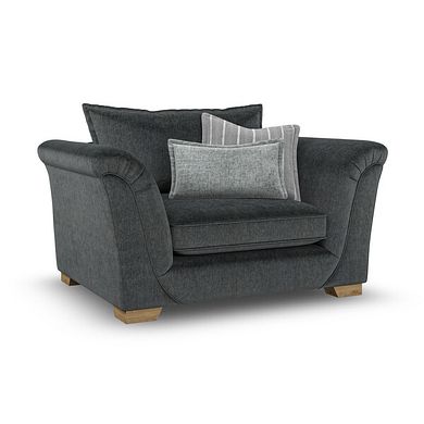 Milldale Loveseat in Garda Carbon Fabric with Grey Scatters