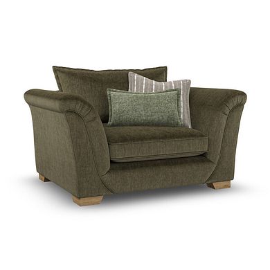 Milldale Loveseat in Garda Seaweed Fabric with Earth Scatters