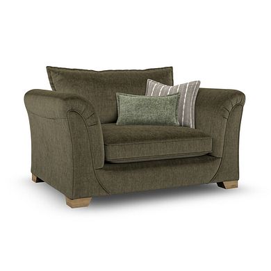 Milldale Loveseat in Garda Seaweed Fabric with Earth Scatters