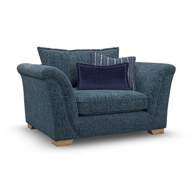 Milldale Loveseat in  Milo Navy Fabric with Navy Scatters