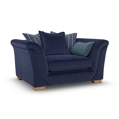 Milldale Pillow Back Loveseat in Garda Atomic Fabric with Navy Scatters