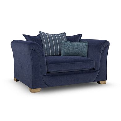 Milldale Pillow Back Loveseat in Garda Atomic Fabric with Navy Scatters