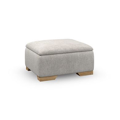 Milldale Storage Footstool in Milo Ivory Fabric