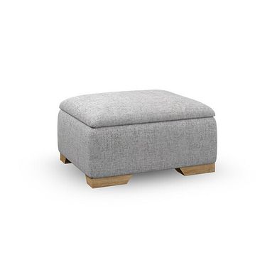 Milldale Storage Footstool in Milo Silver Fabric
