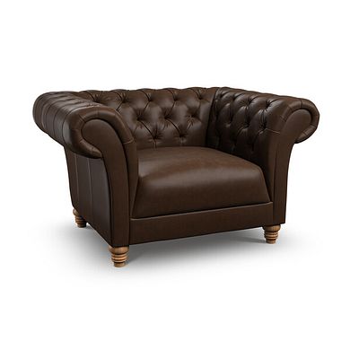 Montgomery Armchair in Dark Brown Leather