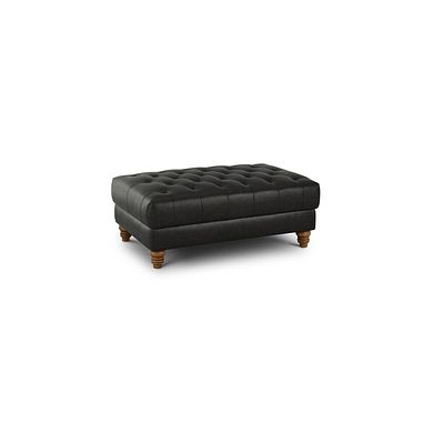 Montgomery Footstool in Ash Leather