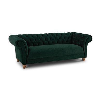 Montgomery 3 Seater Sofa in Bottle Green Velvet