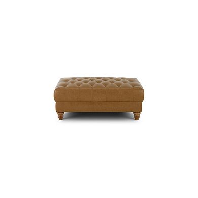 Montgomery Footstool in Brown Leather