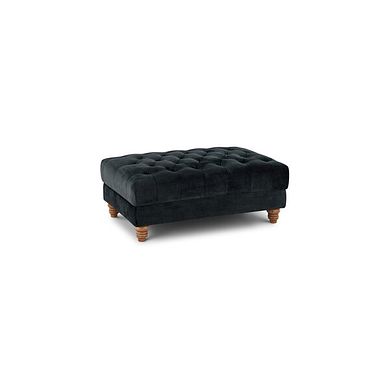 Montgomery Footstool in Charcoal Velvet