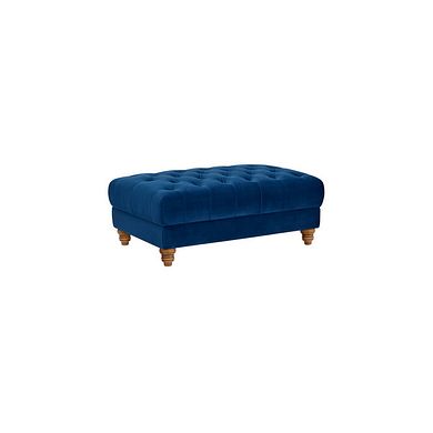 Montgomery Footstool in Navy Velvet