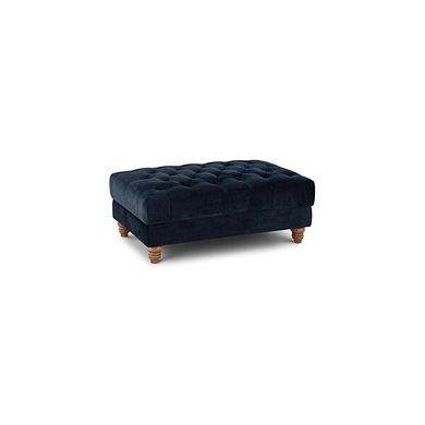 Montgomery Footstool in Royal Blue Velvet