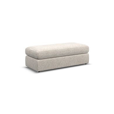 Morgan Large Fender Footstool in Cupid Beige fabric