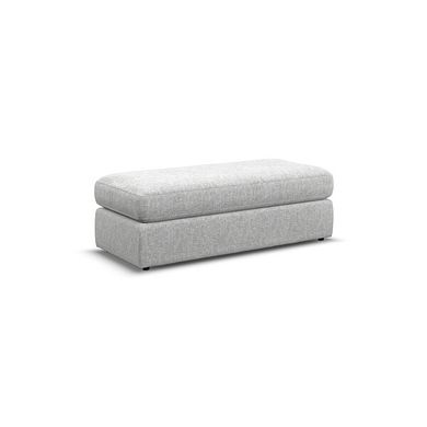 Morgan Large Fender Footstool in Cupid Silver fabric