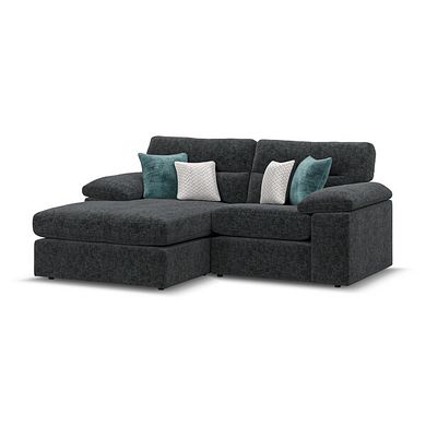 Morgan Modular 2 Seater Left Hand Compact Chaise Sofa in Cupid Charcoal fabric - Group 12