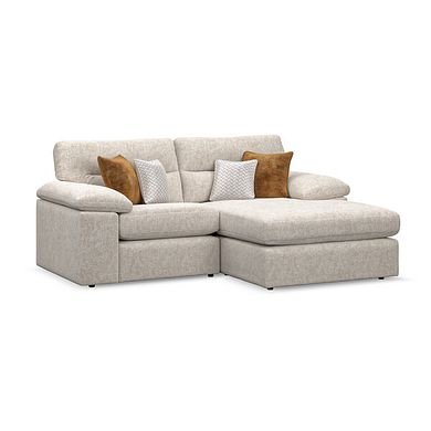 Morgan Modular 2 Seater Right Hand Compact Chaise Sofa in Cupid Beige fabric - Group 13